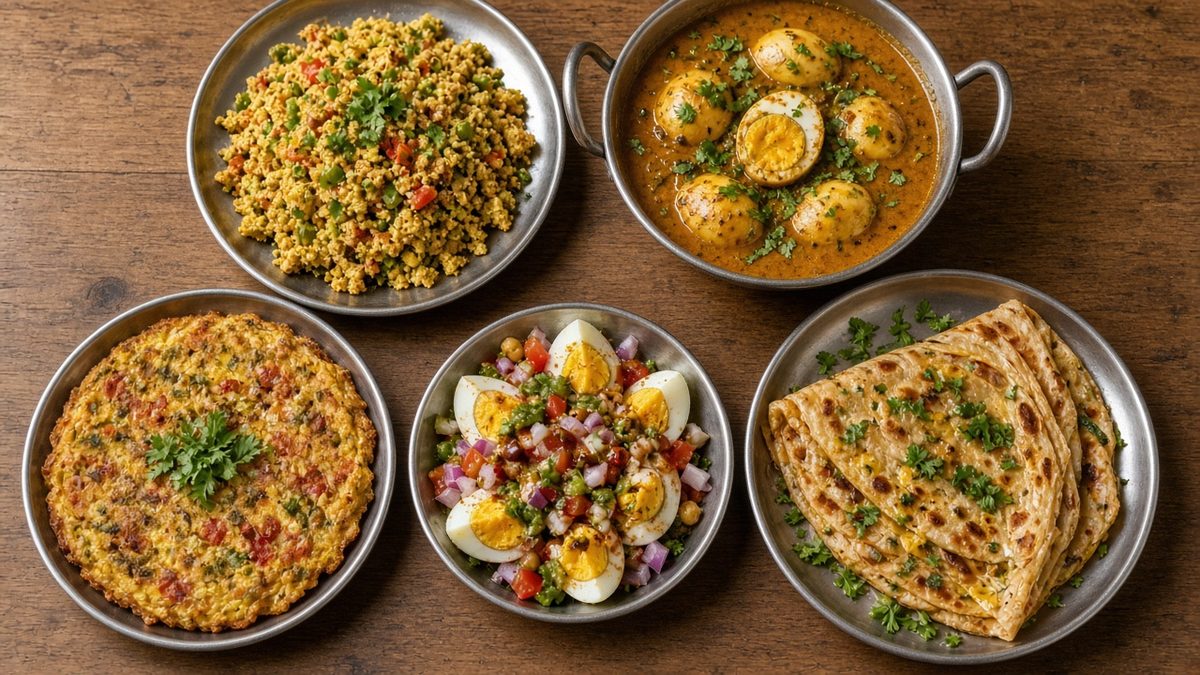 Anda bhurji, egg curry, omelette aur egg paratha